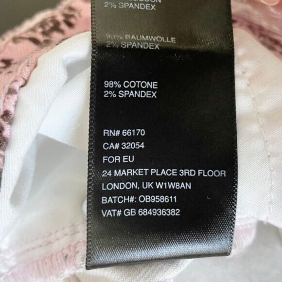 BDG Urban Outfitters Snakeskin Print High Waisted Skinny Jeans Pink Size 24 - Picture 15 of 15